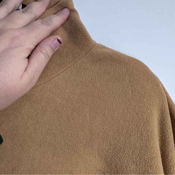 Urban Outfitters Tan Fleece Pullover Snap Neck Sweatshirt Cozy Neutral L - Picture 2 of 8